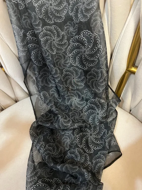 【琳达设计风车花薄款飘带】30X156纹路纱薄款长巾飘带柔软透气飘带