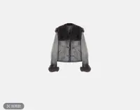 牛仔派克服皮毛一体短款复古加厚棉服外套欧货5971