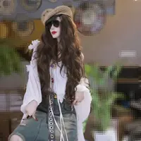 老大同款小额蕾丝手织大波浪卷发韩式气质女神仿真头套