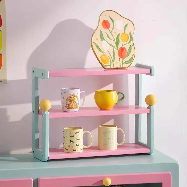 多巴胺展示架桌面置物架实用创意简约杯架办公室整理架家用香水架