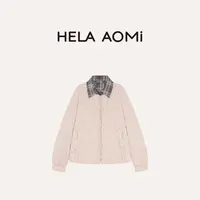HELA AOMI “菠萝包”90白鸭绒拼格假两件层次感羽绒服CY5DC64401