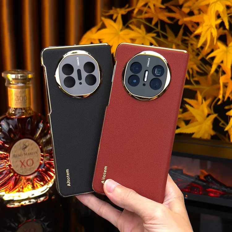 手机壳【头层牛皮】适用华为MateX7/X6/X5双轴四角全包防摔磁吸商务