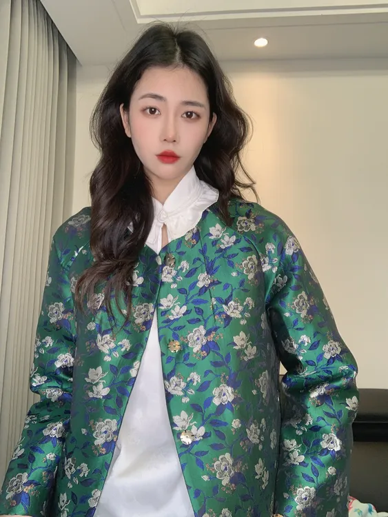 九月    白玉兰    新款新中式国风长袖外套中国风外套女