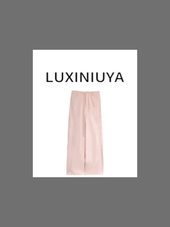 【LUXINIUYA】罗威刺绣竖坑条纹加绒保暖裤#QDK463