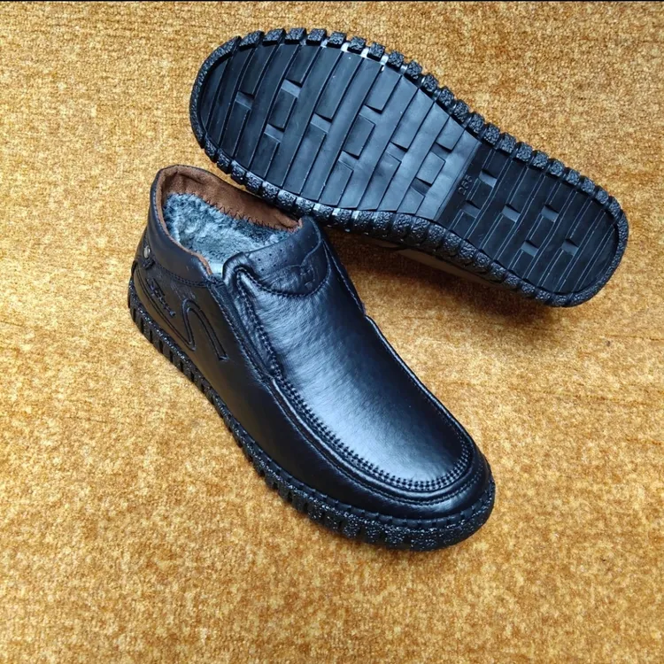 唐宜炫冬季男士老北京布鞋加绒加厚保暖软底防滑休闲爸爸鞋舒适