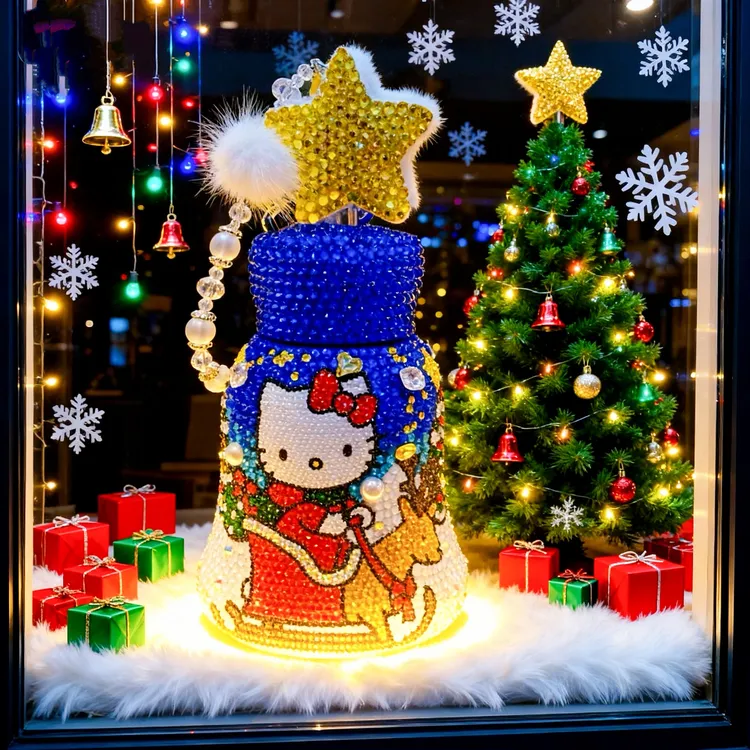 2025新年贺岁进口水晶原创手工粘贴公仔杯