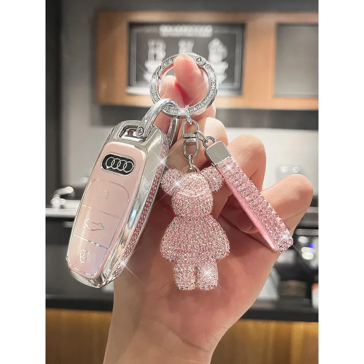 适用奥迪钥匙套新A6L车A3L/A8/Q7/Q3/Q5L/A5/Q6高档轻奢壳扣女士