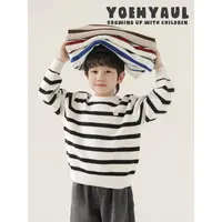 YOEHYAUL/幼悠冬壹波 百搭不过时抗起球纤绒357针圆领毛衣 N6953