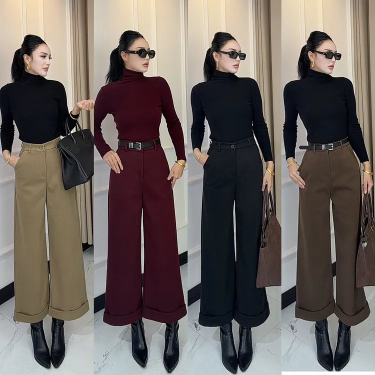 ADLA秋冬季新款高腰九分裤加厚九分裤8631