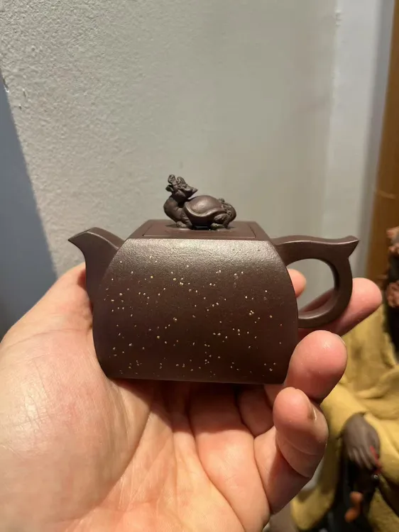 龙龟方器 铺砂工艺 老料紫泥 泥料油性好  全手工制作 