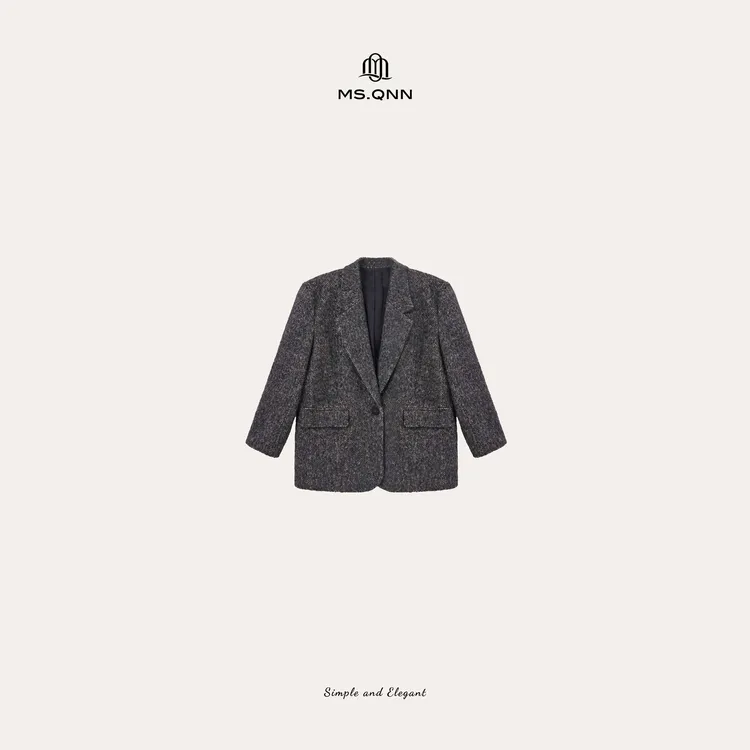 Ms.Qnn“博主挚爱” 意大利进口定纺高端纯羊毛廓形西装 52C816 Q姐