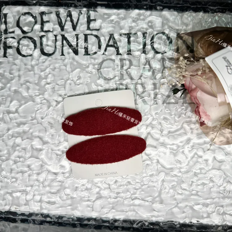 R002 2025秋冬新款韩系红色BB夹百搭气质时尚经典韩版轻奢发夹