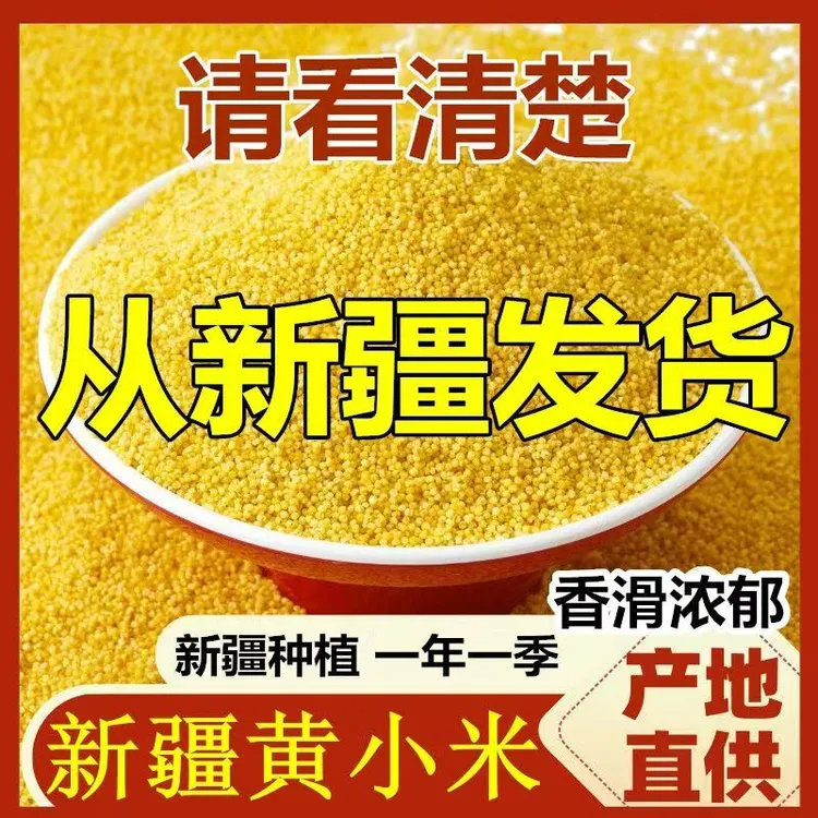 新疆直发新疆黄小米杂粮小黄米醇厚香甜绵软养胃小米熬粥助农