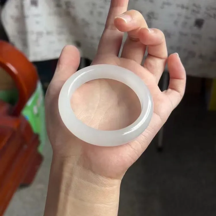 正宗白月光手镯白月光玉镯送礼有面