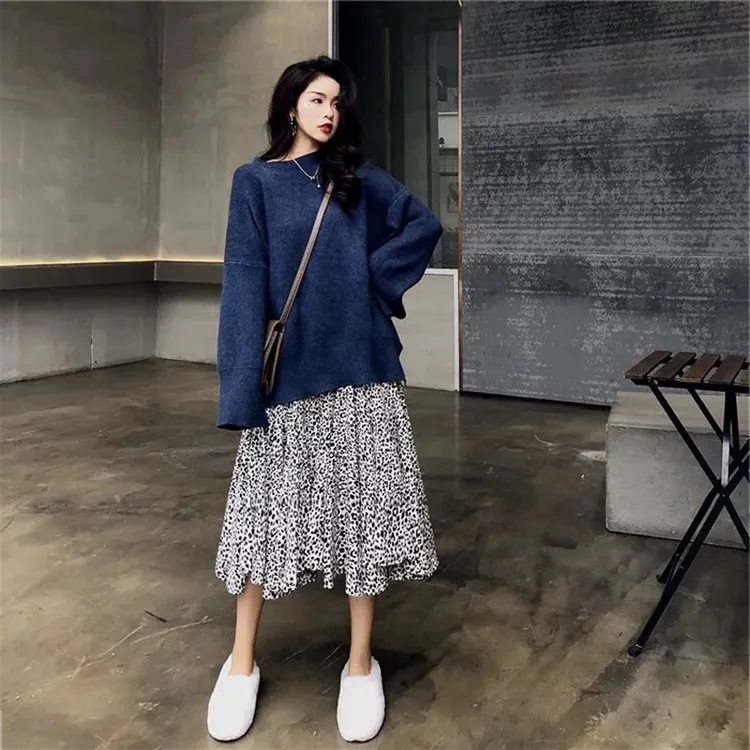 新款春装很仙套装女神范两件套装时尚吊带连衣裙配毛衣夏季套装显