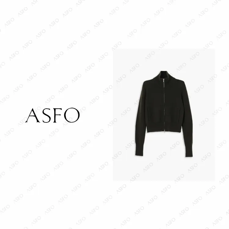 【AS青苔】25新时髦实穿羊毛双开拉链造型感开衫AS25QDWT03799
