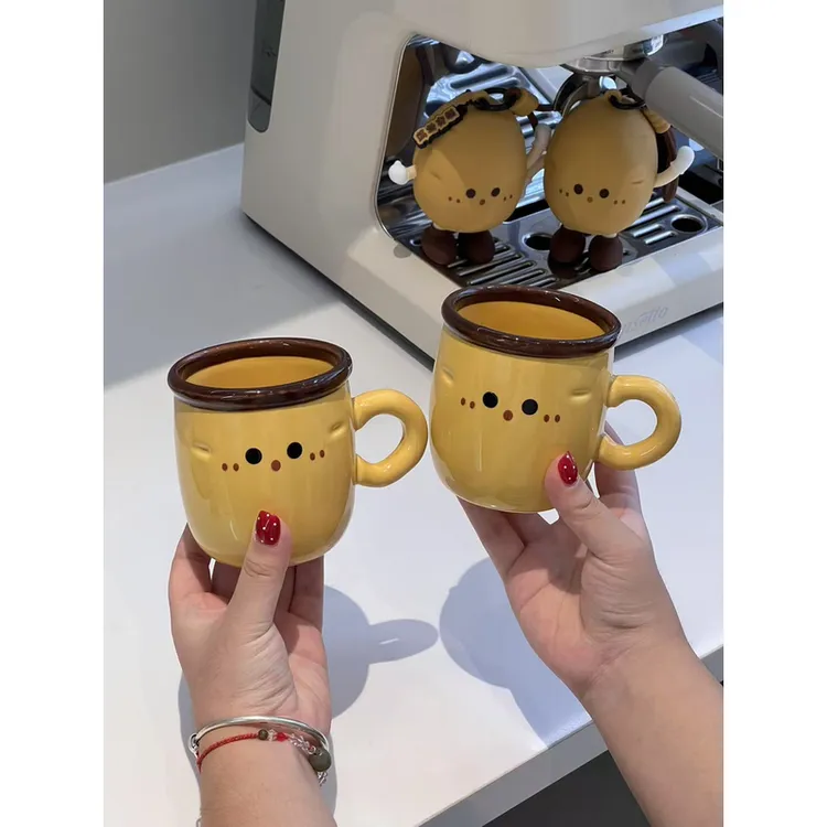 ININHOME土豆漱口杯可爱洗漱台陶瓷刷牙杯创意情侣杯洗漱杯YF