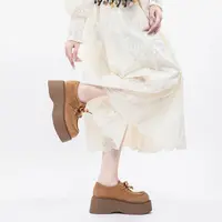 2025新款百搭方头乐福鞋时尚休闲鞋单鞋平底复古防滑女鞋秋季