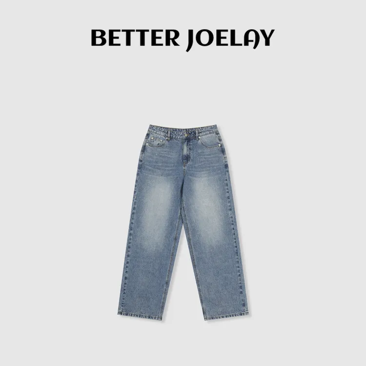 （MY）BETTERJOELAY -【遇见美好】时尚百搭休闲显瘦直筒牛仔裤ZZ2065