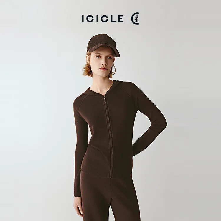 【9.17上新】ICICLE之禾25早秋新品细支环保养殖羊毛针织开衫0284