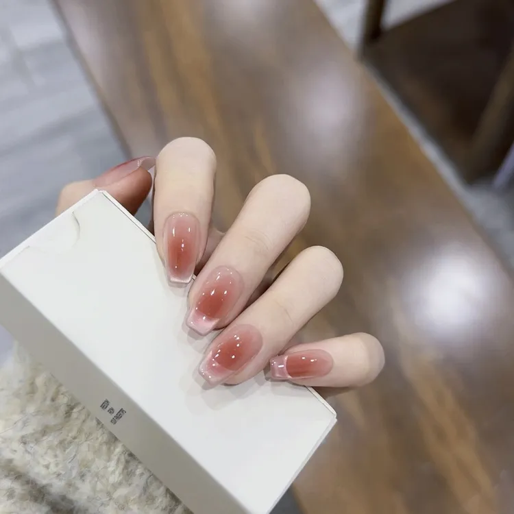 茉哉H【葡萄酒渍】纯手工定制美甲拆卸穿戴甲A5167
