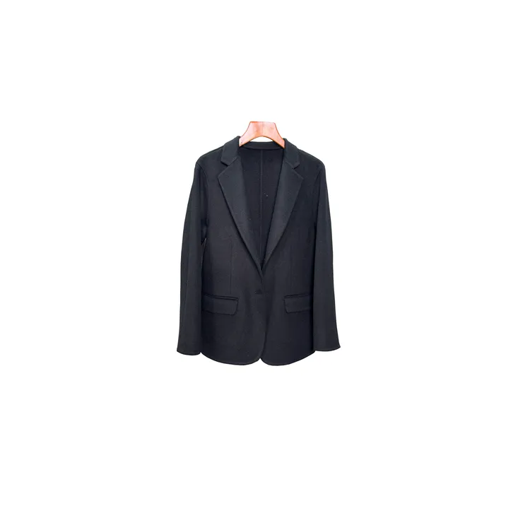 25004春季新款高品质羊绒小西装显瘦高级感时尚毛呢外套女装短款