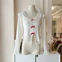 LHTE青青大码女装  甜美韩系高级感甜美翻领气质上衣米色C5427