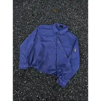 BN26 miu系蓝格长袖衬衫 cleanfit立体短宽抽绳衬衣