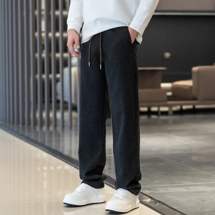 1517/2025秋冬新款男士直筒宽松长裤休闲百搭通勤运动阔腿裤子潮