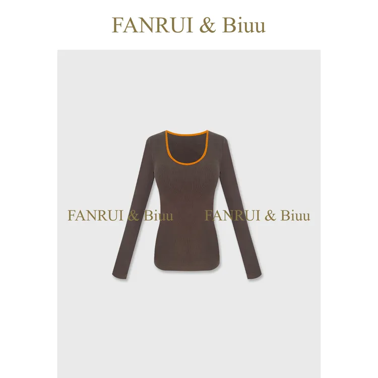 FANRUI/泛芮「东韵雅集」肌理感简约洋气百搭气质打底上衣女B19766