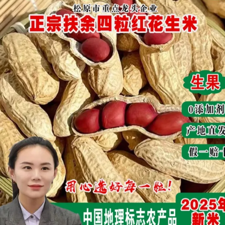 2025年新米 扶余四粒红带壳花生（生果）3斤5斤