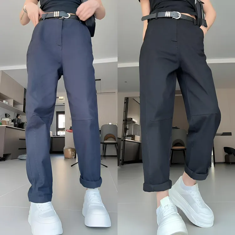 2025秋季新款工装牛仔裤老爹裤女宽松百搭直筒显瘦裤子