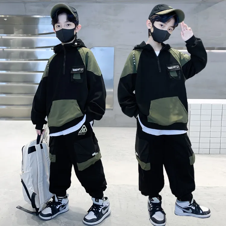 儿童春装套装童装男童洋气中大童春秋季运动时尚休闲男孩帅气炸街