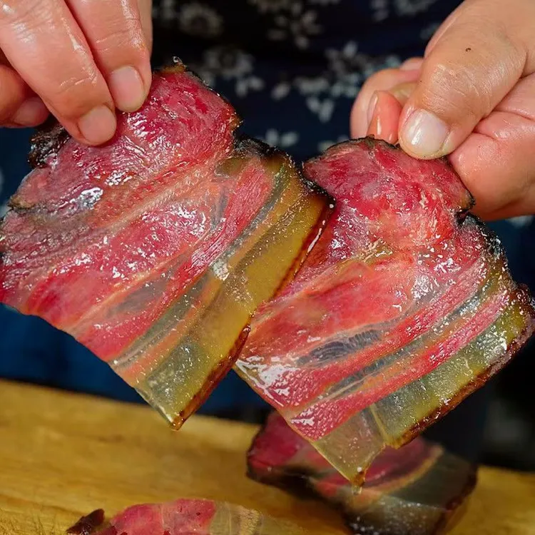 正宗柴火腊肉正宗柏树烟熏自制柴火非五花腊肉湖南腊肉清仓商品图