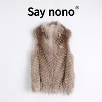 懒猫nono│Saynono 指染浮华＿轻奢风狐狸毛皮毛一体背心ssy/D19159