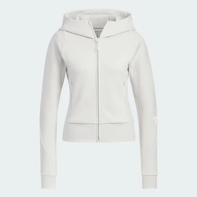 adidas阿迪达斯女子FUSTL W KN JKT1流光风针织连帽外套KC2714