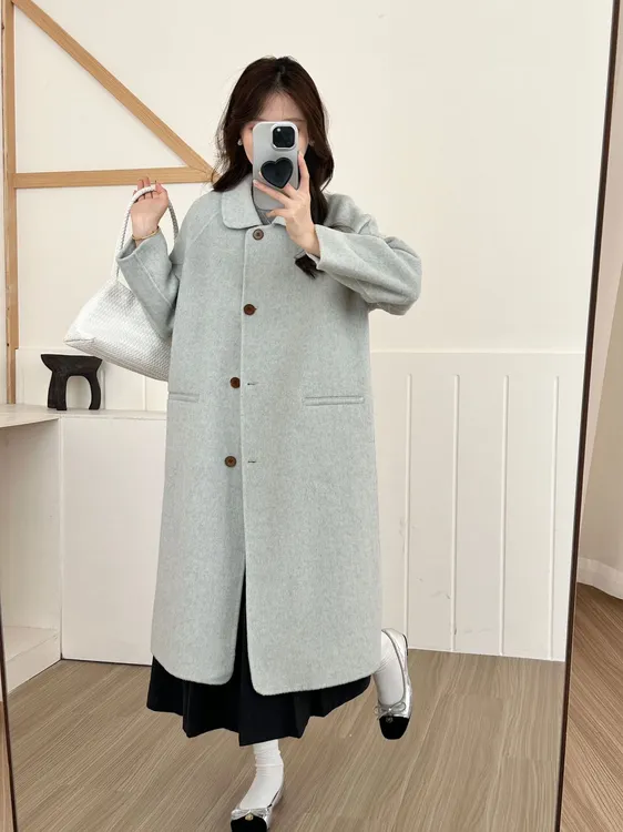 【怦然心动】2025新款秋冬高级感爆款羊毛大衣气质高级女款毛呢外套