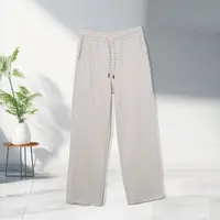 阔腿裤直筒休闲裤加绒保暖女韩版宽松百搭休闲裤松紧腰1F913