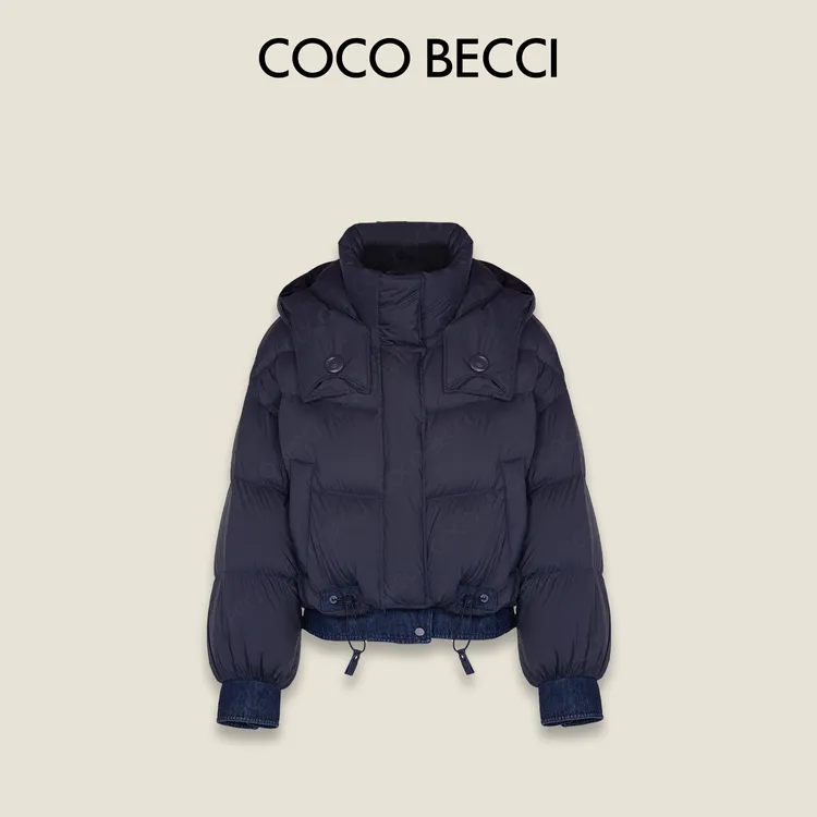 COCO BECCI【小欧包】90鸭绒时尚百搭加厚连帽羽绒外套CFLJC301001