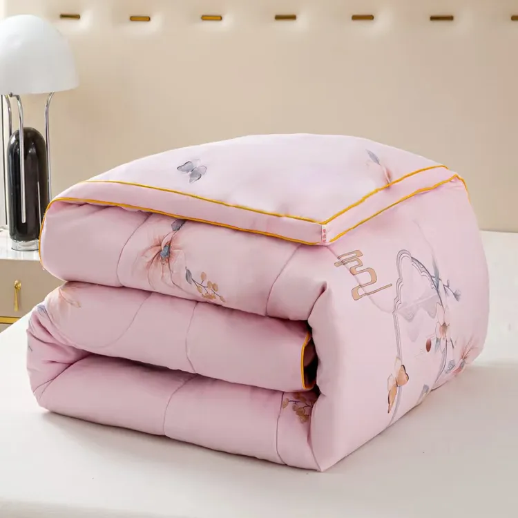 【送婚庆皮包】蚕丝棉被冬被全棉单双人宿舍床加厚立体被1