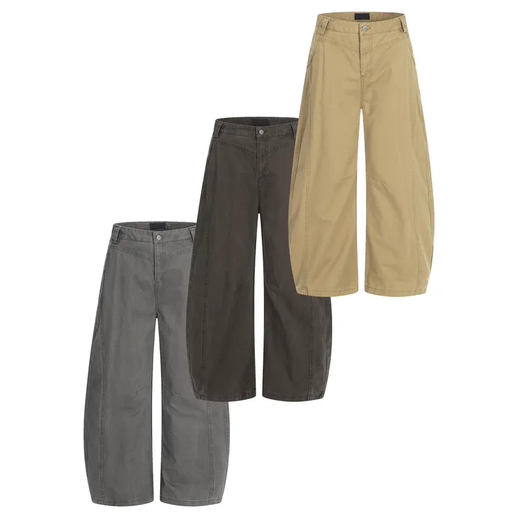 SYRI 美式复古解构弯刀工装裤百搭直筒休闲裤阔腿裤男女裤子