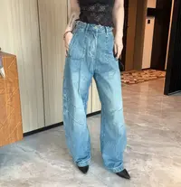 【丽丽推荐】蓝色叛逆者弯刀裤休闲时尚百搭