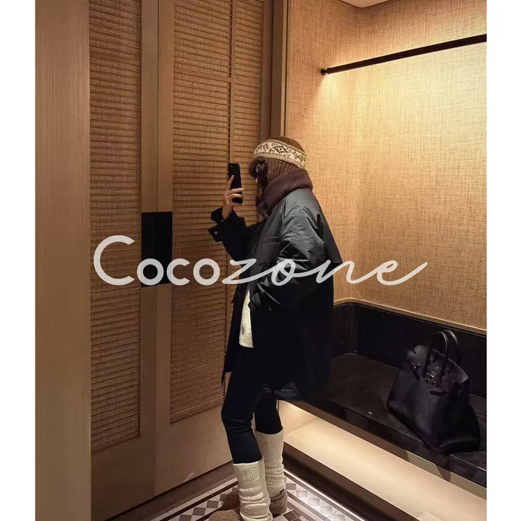 COCO ZONE 刘 一一 "暮色旅人"90鹅绒立领单排扣鹅绒服CD2A2714