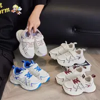 MGDHF儿童秋季双网中大童软底防滑透气男女童休闲百搭老爹鞋6618