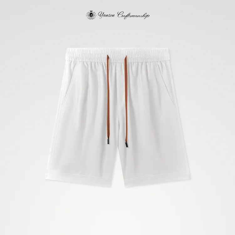 “顶奢”慵懒主义/亚麻天丝定制面料简约五分裤休闲短裤 ZS055