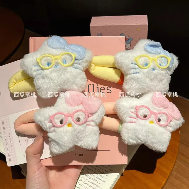 新款大号蝴蝶眼镜星星掰掰夹毛绒发夹百搭ins风少女心学生发饰女