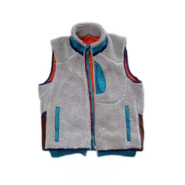 【岚道甄选】AL9128日系摇粒绒情侣款撞色马甲背心坎肩保暖运动休闲