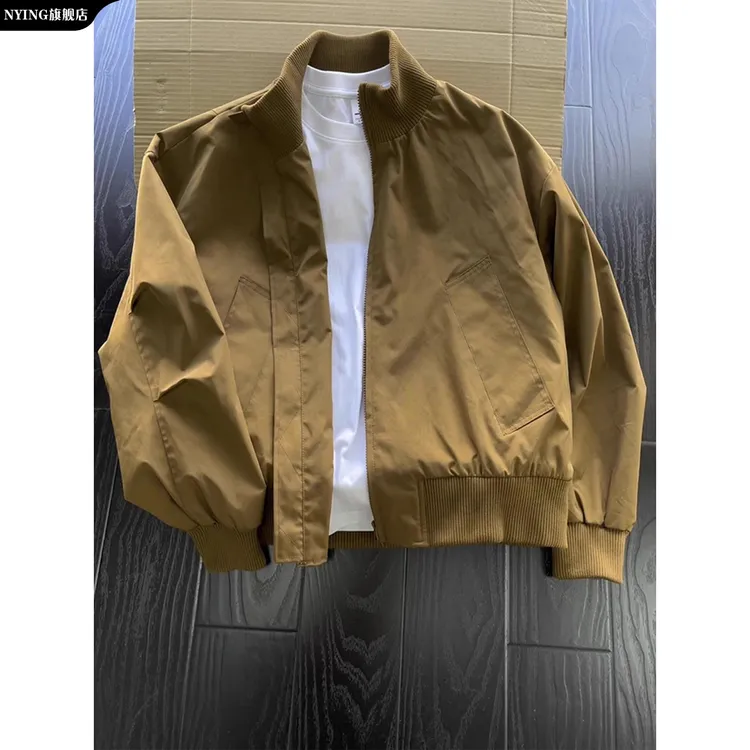 NYING美拉德立领工装外套飞行夹克男2025秋季穿搭短款时尚棒球服