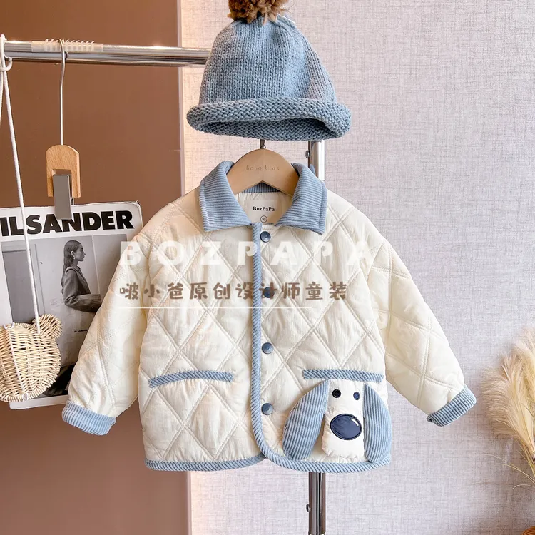 现货啵小爸【珍珠奶糖】2025冬季新款加绒棉服保暖韩版加厚冬款外套