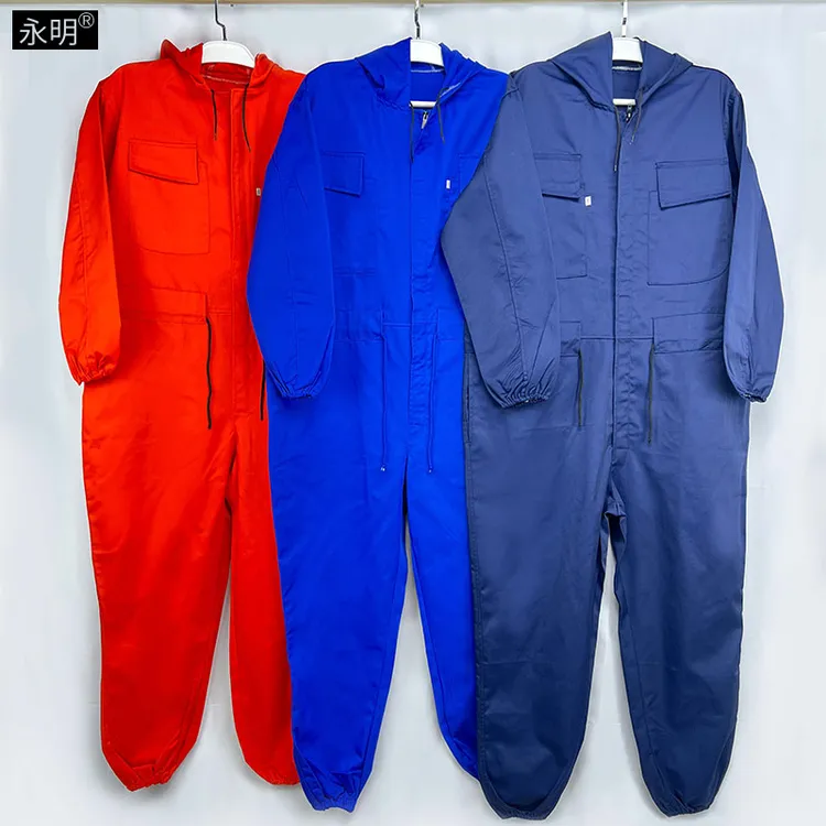 春秋连体服连帽工作服套装维修工厂劳保服耐穿多色可选可耐磨
